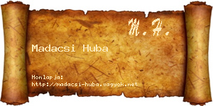 Madacsi Huba névjegykártya